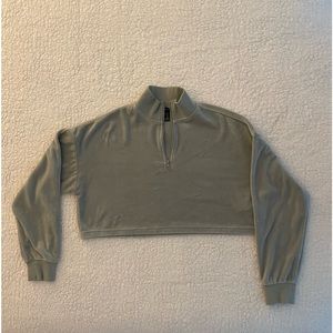 Forever 21 cropped quarter zip